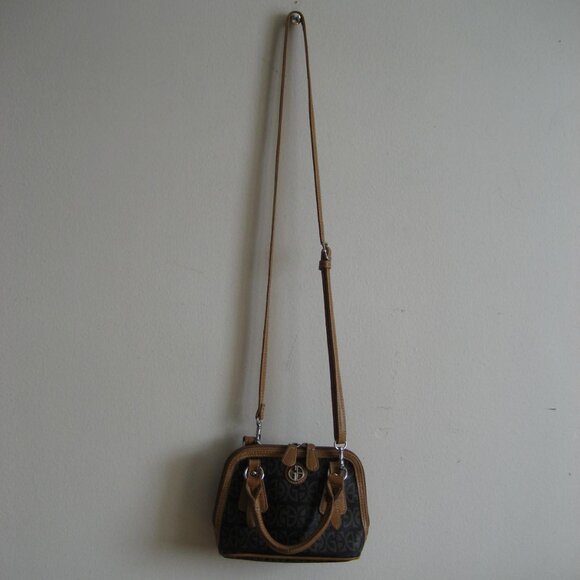 Giani Bernini Block Signature Mini Crossbody Bag, Brown Tan - Picture 5 of 10